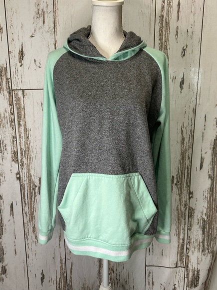 Huntington Jackets & Blazers - Huntington BC Mint And Gray Hoodie